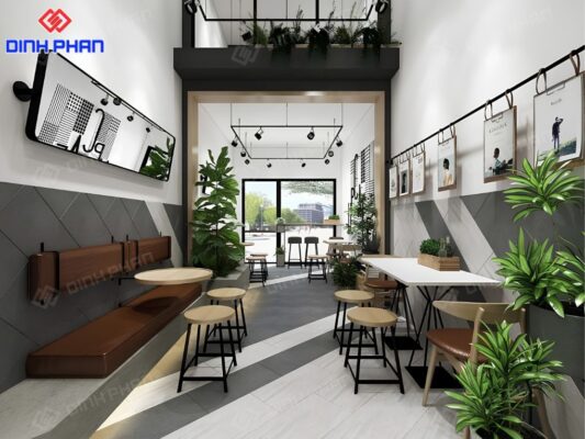 Thiết kế quán cafe BMT đẹp, hiện đại và thu hút khách hàng