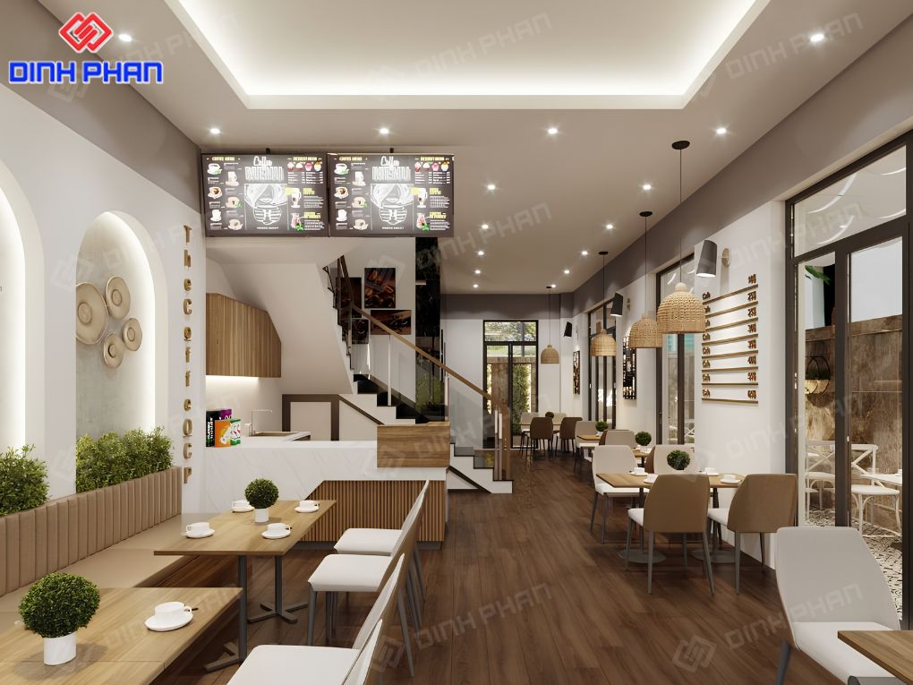Thiết kế quán cafe BMT đẹp, hiện đại và thu hút khách hàng