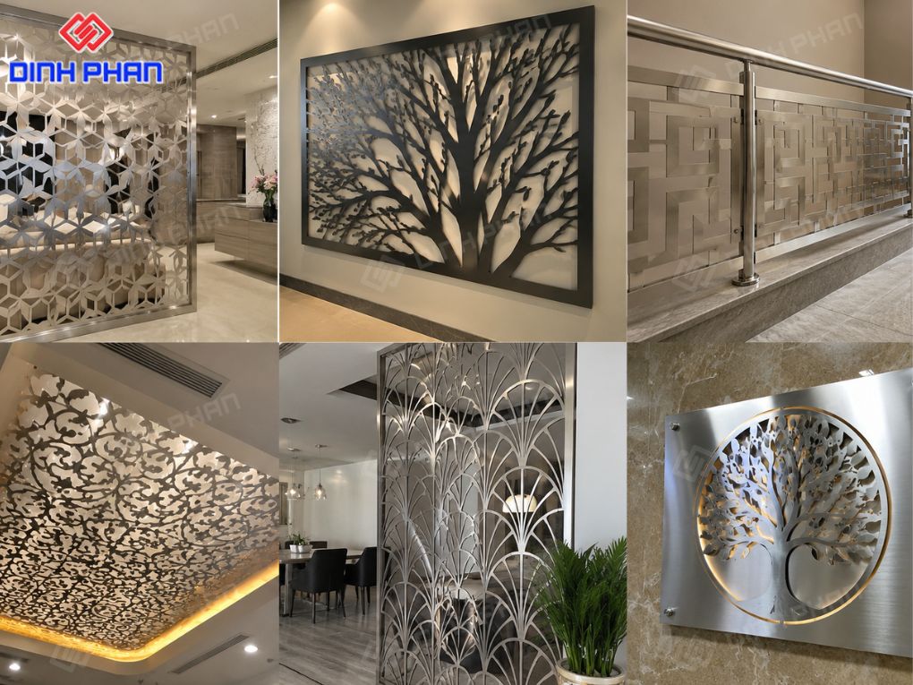 Cắt inox BMT đẹp, giá rẻ và đúng yêu cầu Cắt inox BMT trong nội thất và trang trí