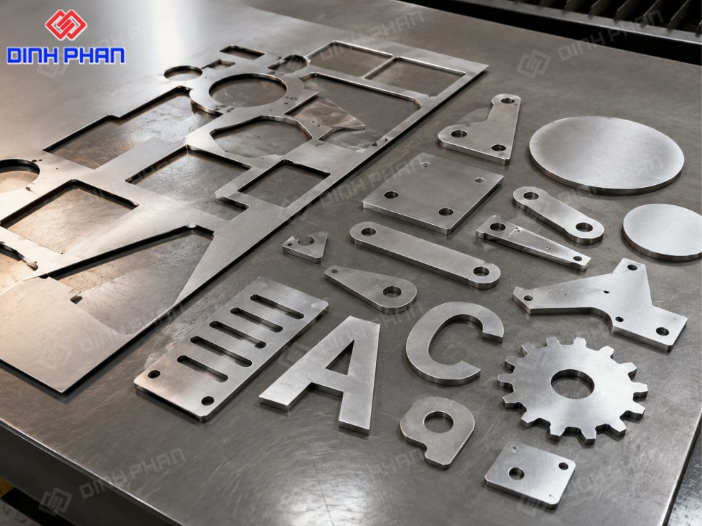 Cắt inox BMT đẹp, giá rẻ và đúng yêu cầu Cắt inox theo yêu cầu với nhiều hình dạng và chi tiết kỹ thuật sắc nét, chính xác.