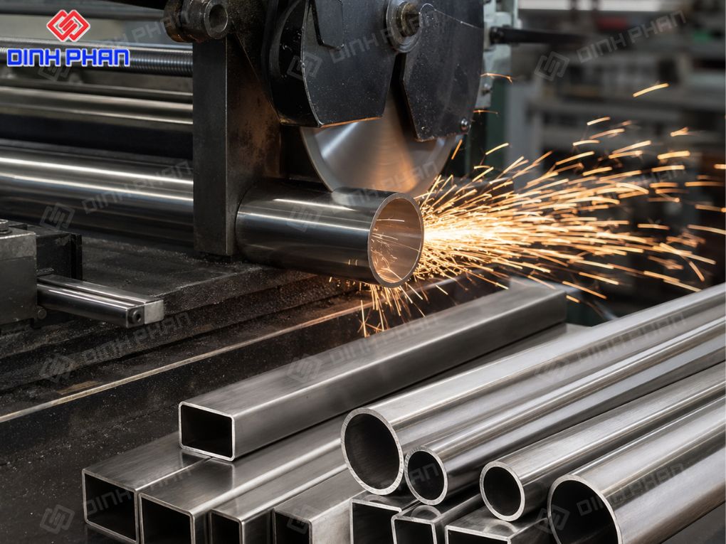 Cắt inox ống và hộp, phù hợp cho cơ khí, nội thất và quảng cáo