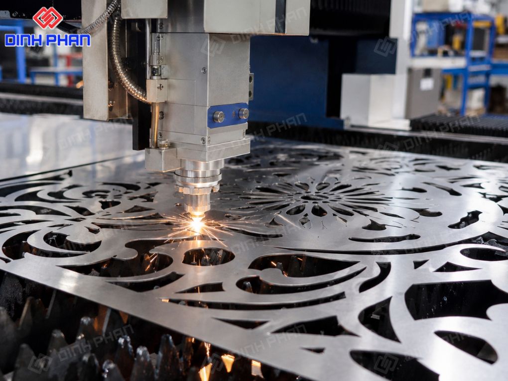 Cắt laser Đắk Lắk hoa văn kim loại sắc nét, chuẩn từng chi tiết