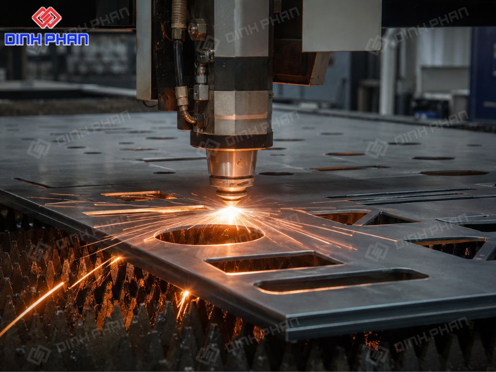 Cắt laser tôn tấm sắc nét, đường cắt đều và chính xác