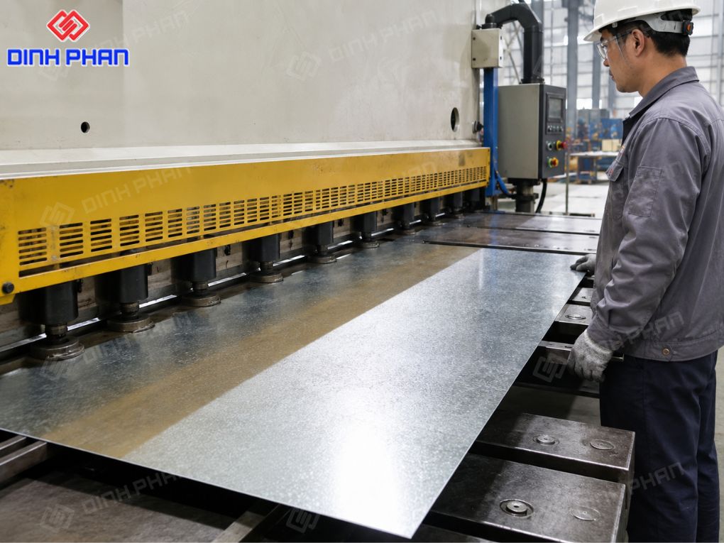 Gia công cắt tôn tấm bằng máy công nghiệp hiện đại