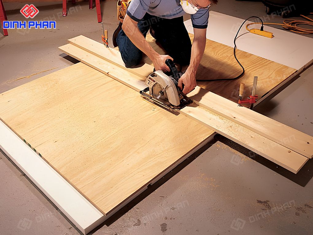 Các bước chuẩn bị và thực hiện đường cắt thẳng trên ván ép