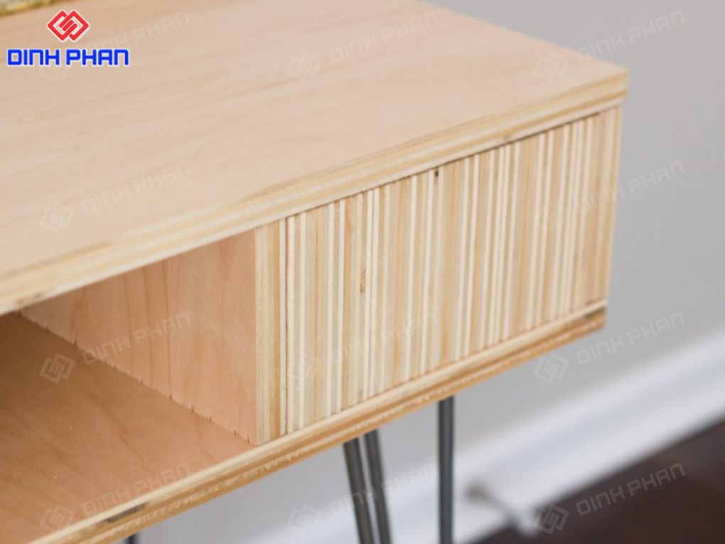 Thành phẩm nội thất tinh tế với điểm nhấn từ các lớp ván gỗ xếp lớp độc đáo