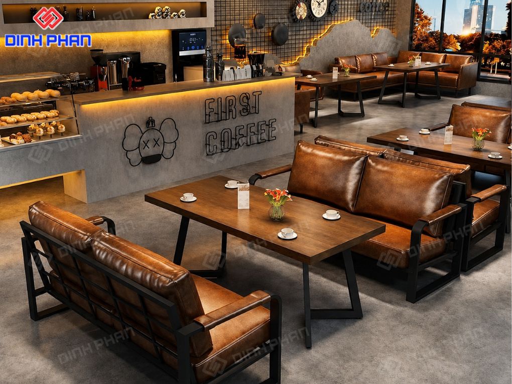 Decor quán cafe Đắk Lắk đẹp, ấn tượng và dễ hút khách Không gian mở, gỗ và cây xanh hài hòa