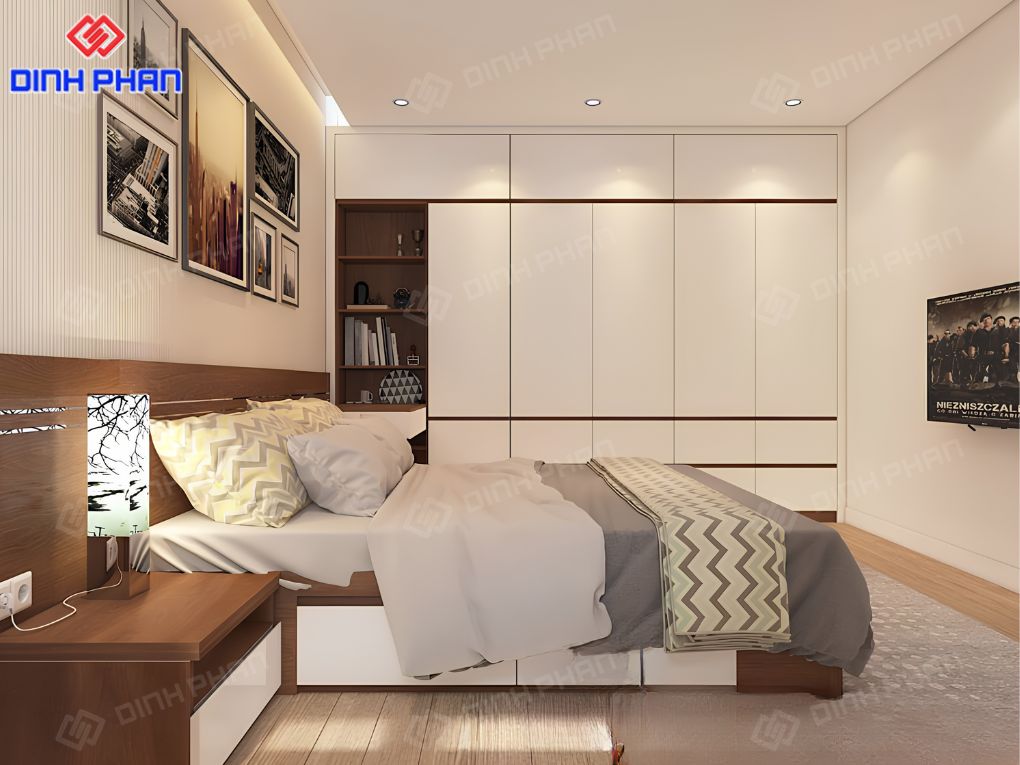 Đóng giường tủ BMT đẹp, bền và giá rẻ Combo giường ngủ và tủ kịch trần tối ưu không gian