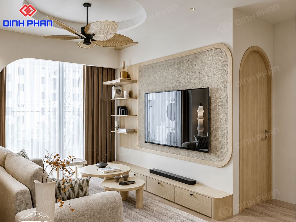 Gia công nội thất Đắk Lắk theo yêu cầu, gọn đẹp và tiện nghi Thiết kế phòng khách hiện đại, gọn gàng và tinh tế