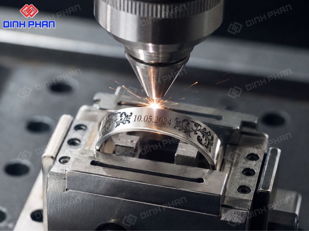 Khắc laser Đắk Lắk chi tiết trên vật liệu kim loại