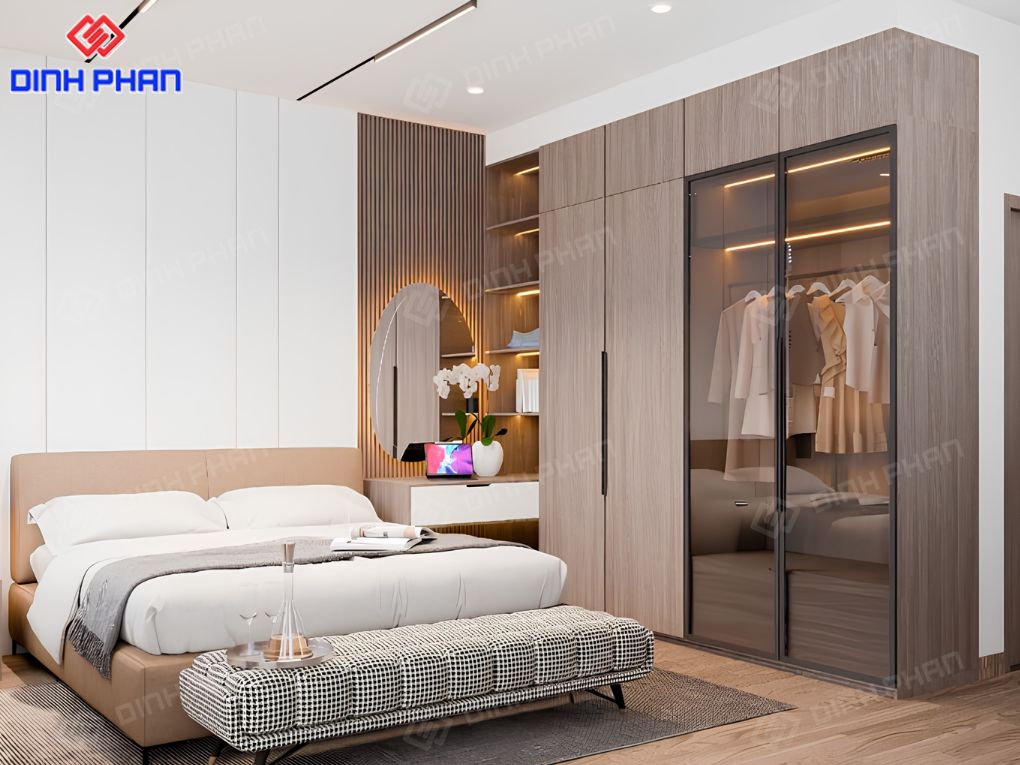 Combo giường tủ hiện đại, đẳng cấp. Chuyên đóng giường tủ BMT bền đẹp, tinh tế.