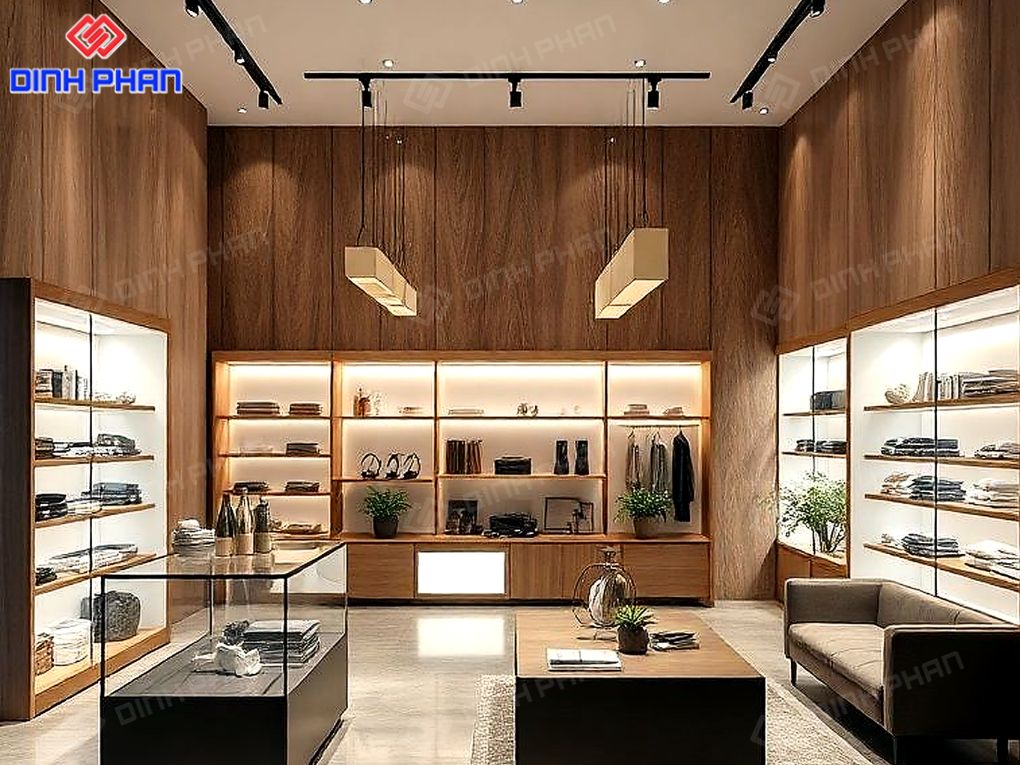 Thi công shop Đắk Lắk đẹp, giúp cửa hàng nổi bật hơn