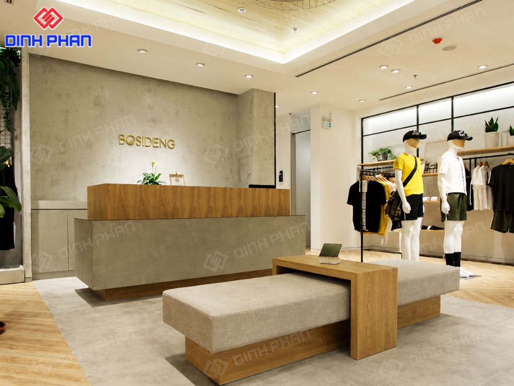 Thi công shop Đắk Lắk tối giản, sáng và gọn mắt