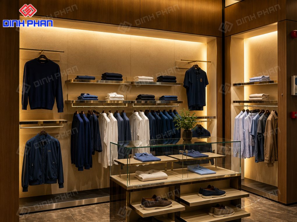 Không gian shop thời trang sang trọng
