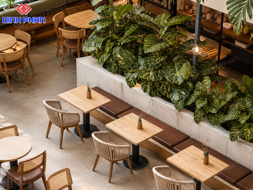 Một góc cafe xanh mát, tinh tế và đầy cảm giác thư giãn giữa không gian hiện đại
