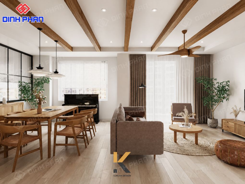 Không gian gỗ sáng, ấm và hiện đại - xưởng gỗ Đắk Lắk