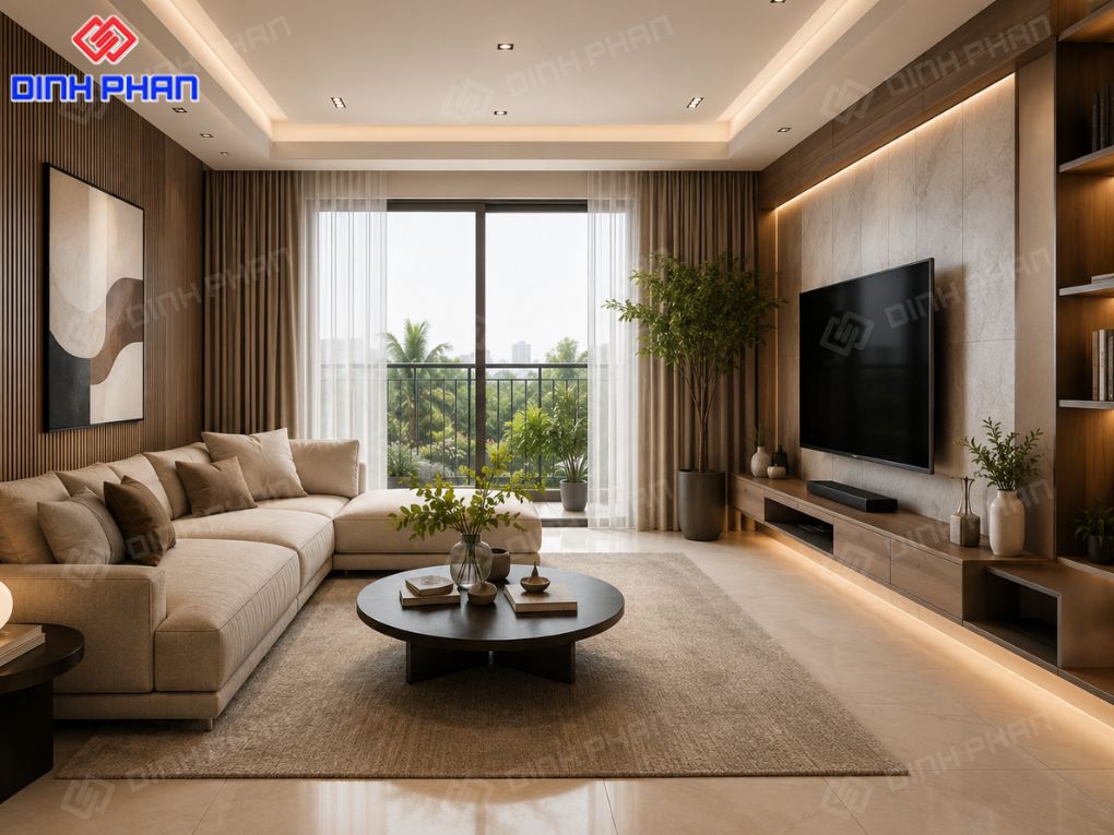 Thiết kế nội thất buôn ma thuột không gian phòng khách