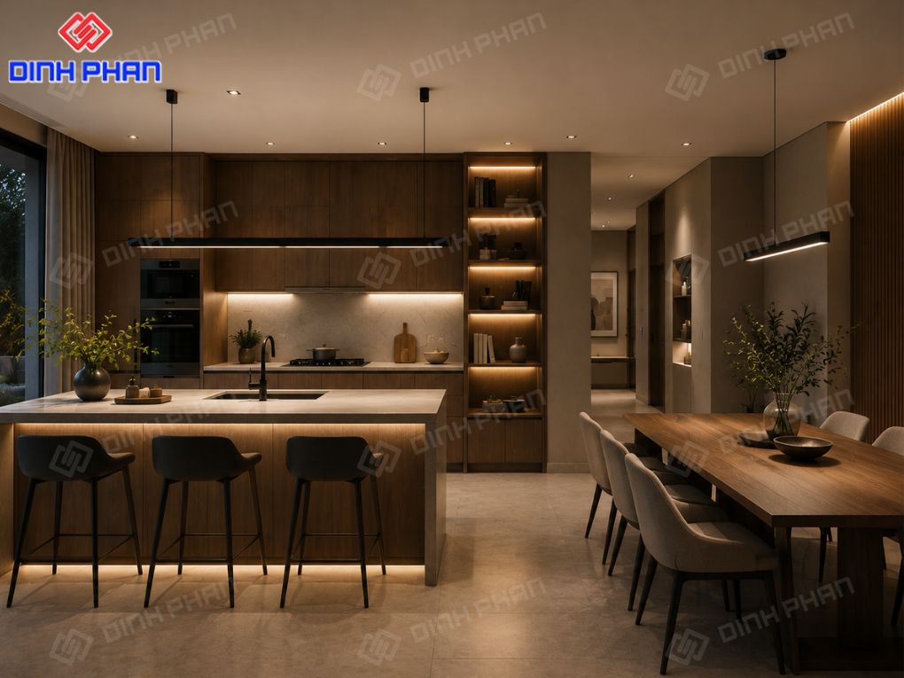 Thiết kế nội thất buôn ma thuột không gian nhà bếp 