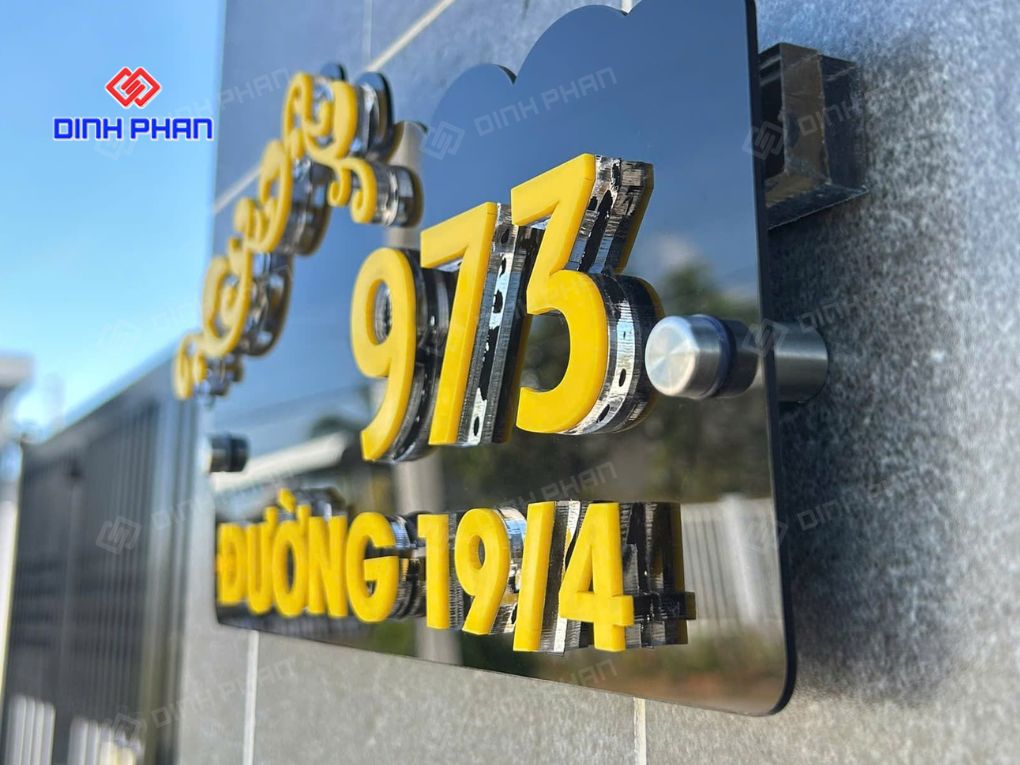 Bảng số nhà cao cấp đẹp, sang trọng, thiết kế theo yêu cầu Bảng số nhà cao cấp