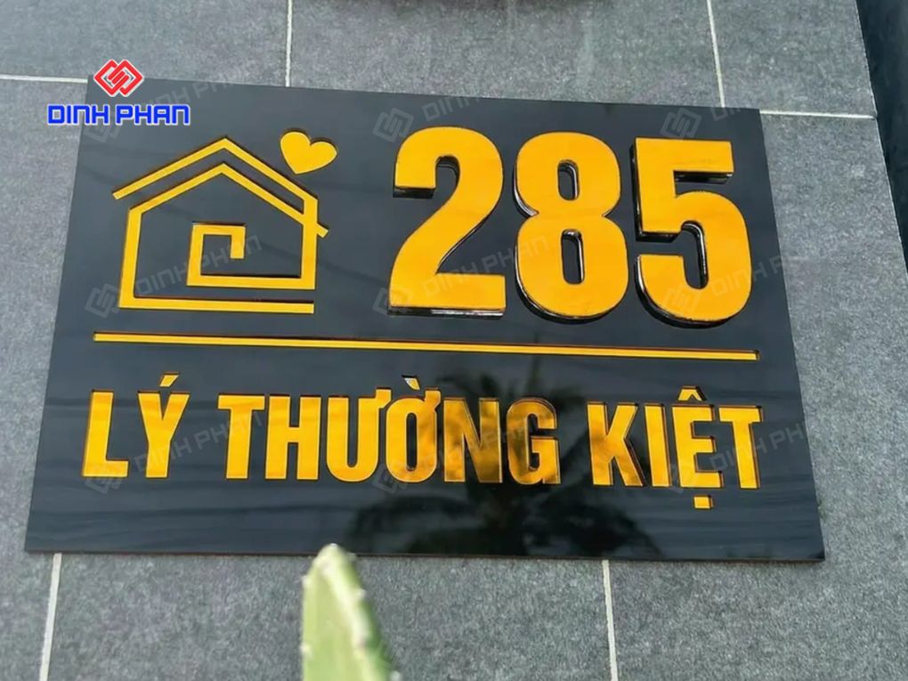 Bảng số nhà cao cấp đẹp, sang trọng, thiết kế theo yêu cầu Bảng số nhà cao cấp