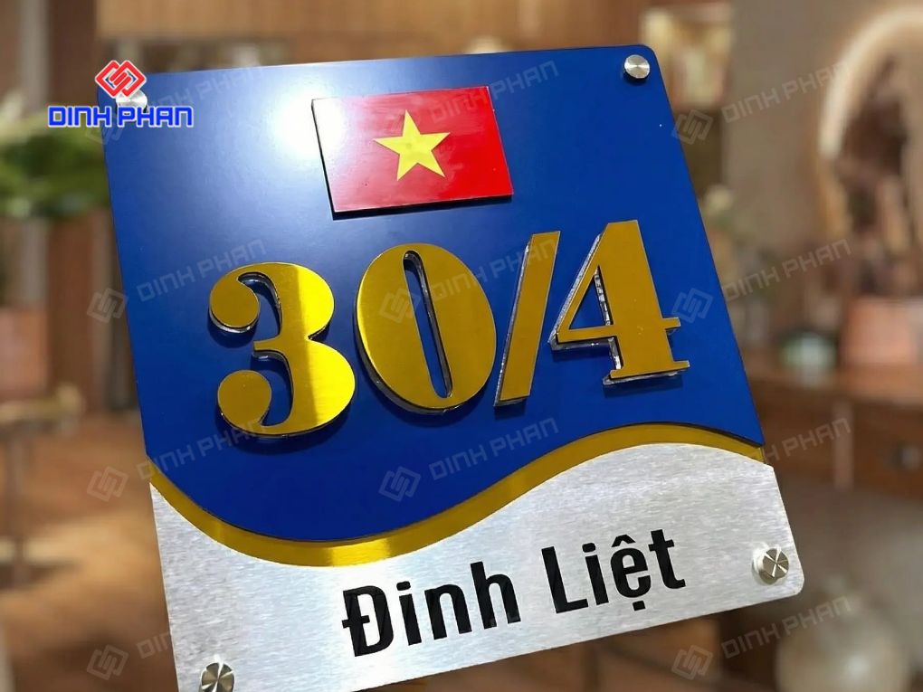 Bảng số nhà cao cấp đẹp, sang trọng, thiết kế theo yêu cầu Bảng số nhà cao cấp