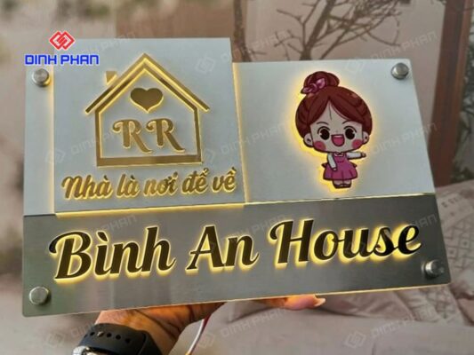 Bảng số nhà cao cấp đẹp, sang trọng, thiết kế theo yêu cầu