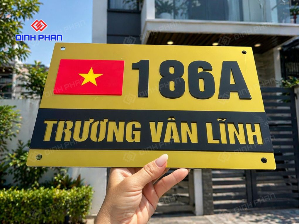 Bảng số nhà cao cấp đẹp, sang trọng, thiết kế theo yêu cầu Bảng số nhà cao cấp