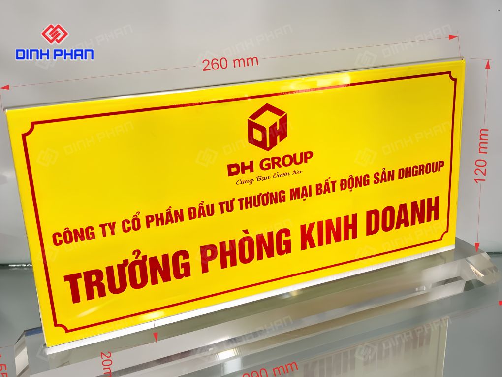 Bảng tên phòng bằng Mica