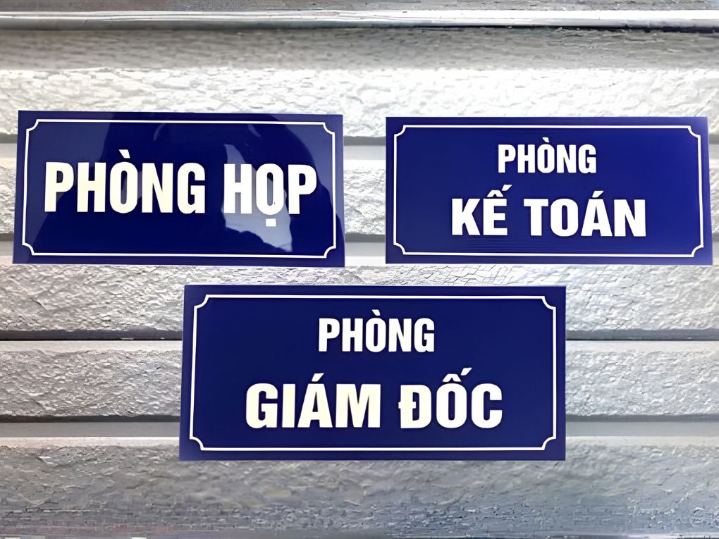 Biển tên phòng ban đẹp, rõ ràng, thiết kế theo yêu cầu