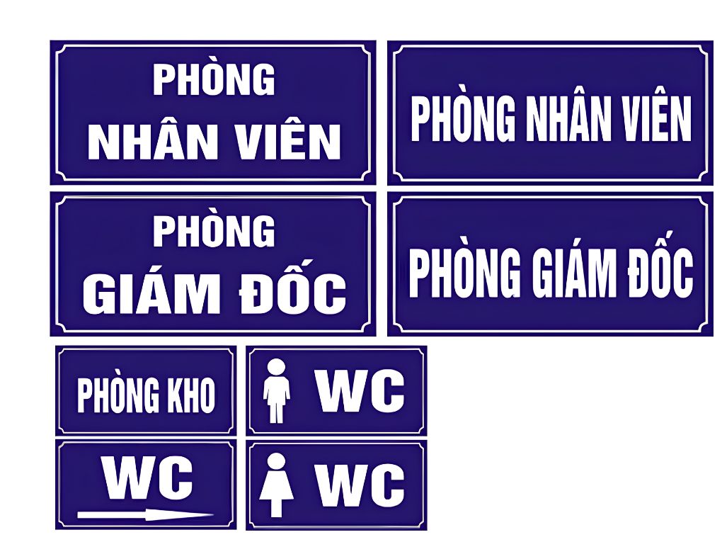 Biển tên phòng ban đẹp, rõ ràng, thiết kế theo yêu cầu