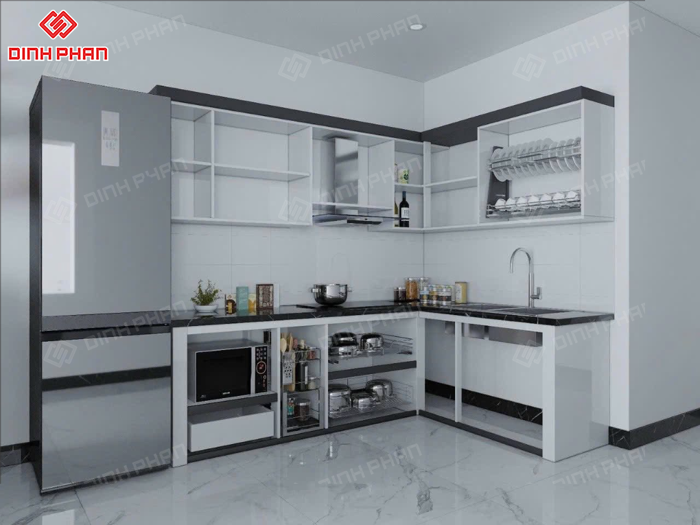 Thiết Kế Bếp Nhỏ Chữ L BMT: Giải Pháp Đột Phá Không Gian Bếp Tiện Nghi